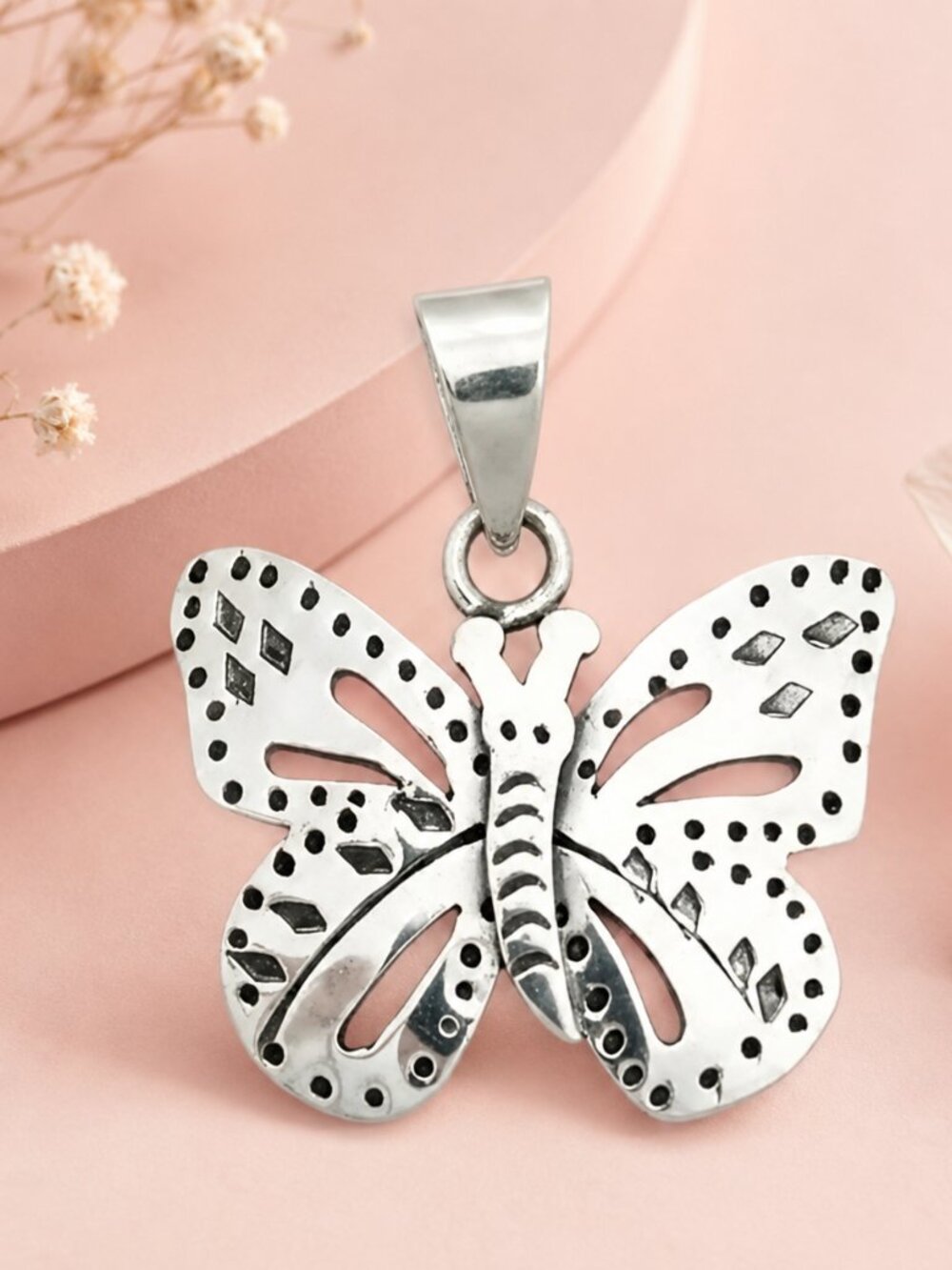 Mexican Sterling Silver .925 Butterfly Pendant | Handcrafted